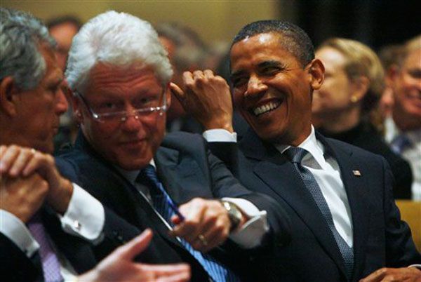 Bill Clinton and Obama